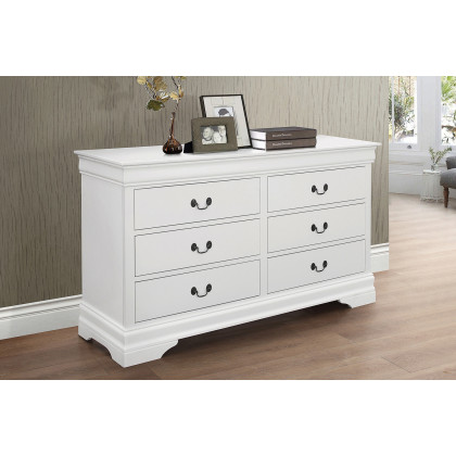 Coaster Louis Philippe 6-Drawer Dresser - White