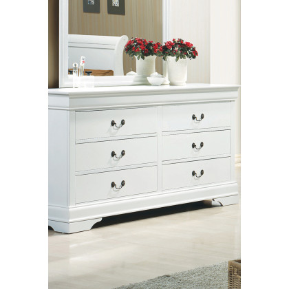 Coaster Louis Philippe 6-Drawer Dresser - White