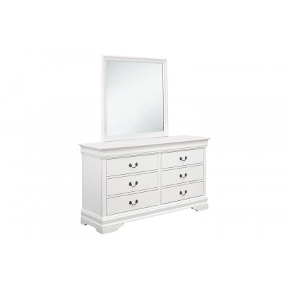 Coaster - Louis Philippe Beveled Edge Square Mirror in White