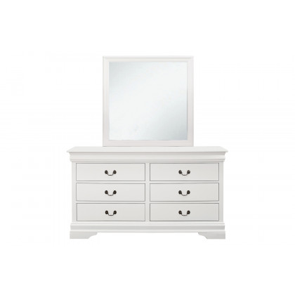 Coaster - Louis Philippe Beveled Edge Square Mirror in White