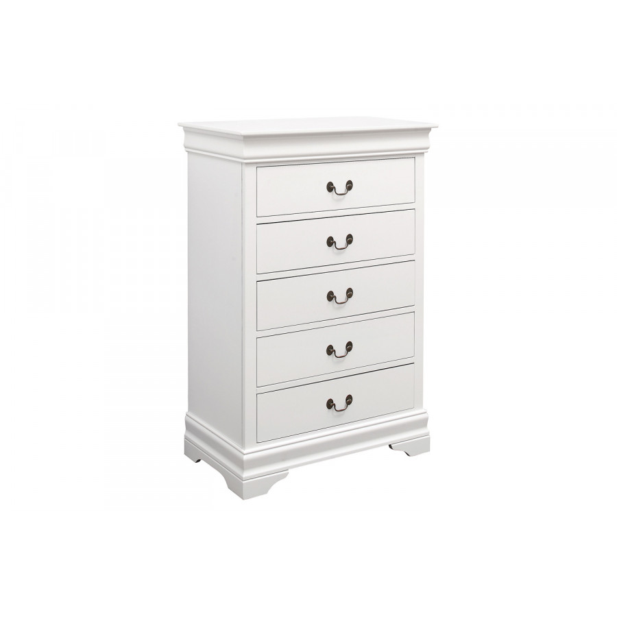 Coaster Louis Philippe 5-Drawer Chest - White