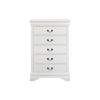 Coaster Louis Philippe 5-Drawer Chest - White