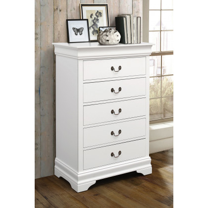Coaster Louis Philippe 5-Drawer Chest - White