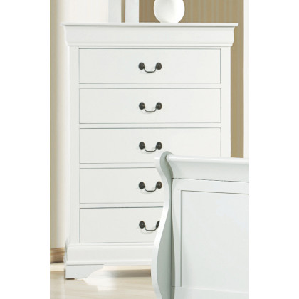 Coaster Louis Philippe 5-Drawer Chest - White