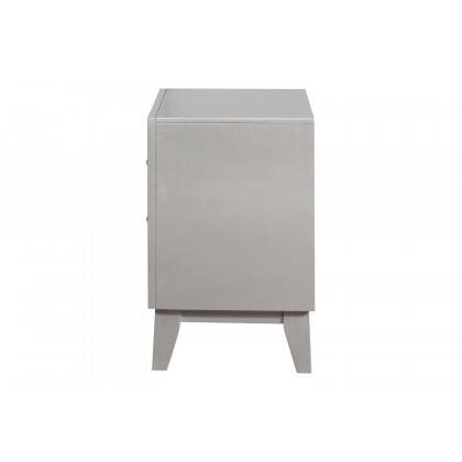 Coaster - Leighton 2-Drawer Nightstand in Metallic Mercury