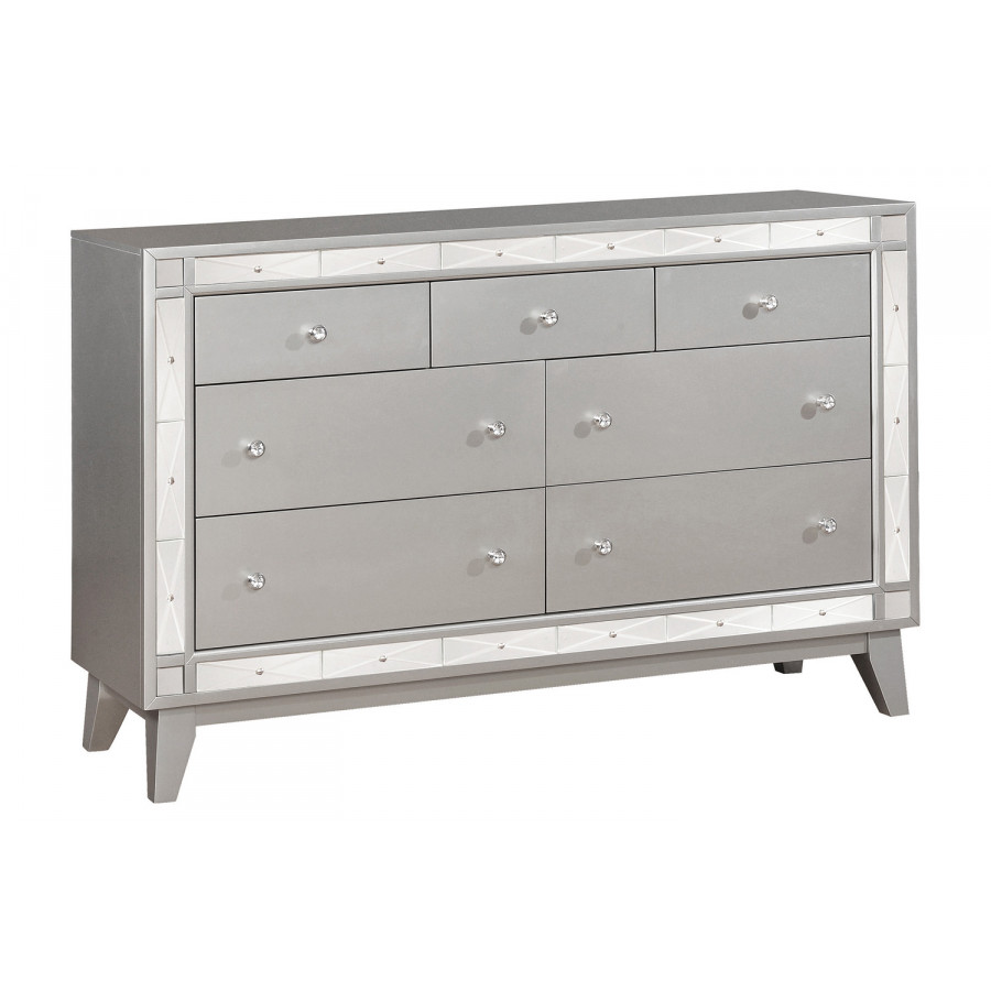 Coaster - Leighton 7-Drawer Dresser in Metallic Mercury