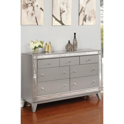 Coaster - Leighton 7-Drawer Dresser in Metallic Mercury
