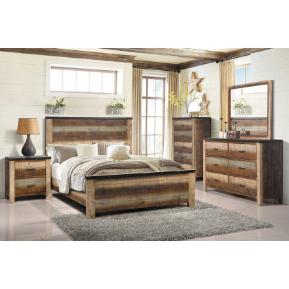 Coaster Sembene Eastern King Panel Bed - Antique Multi-Color