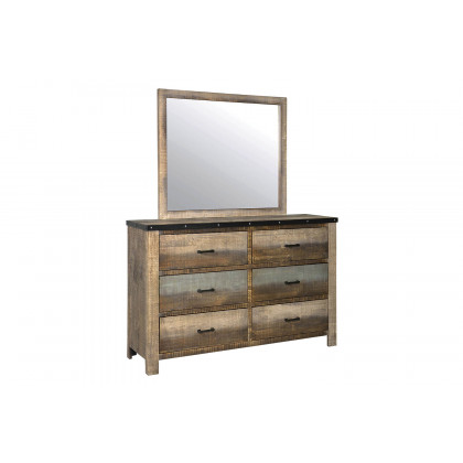 Coaster - Sembene Rectangular Mirror in Antique Multi-Color