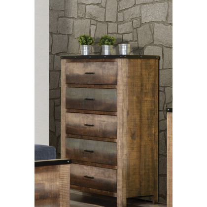 Coaster - Sembene 5-Drawer Chest in Antique Multi-Color