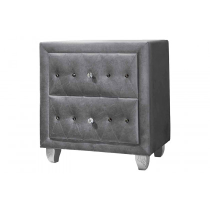 Coaster Deanna Queen Tufted Upholstered Bed - Gray