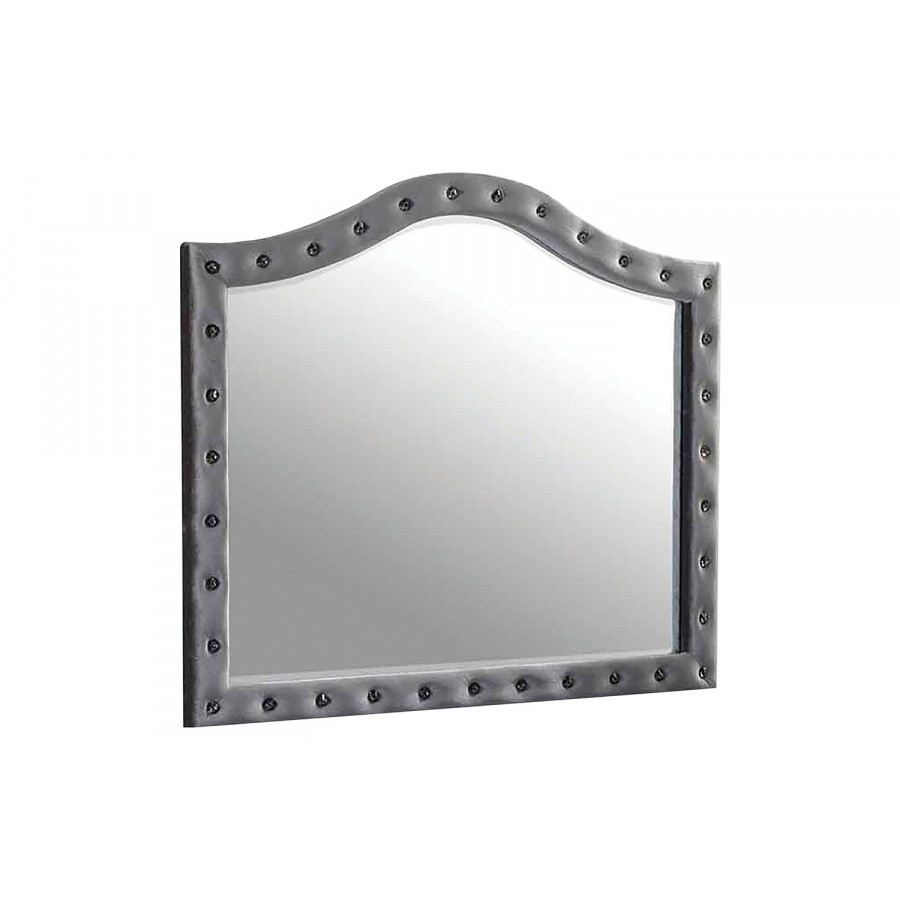 Coaster Deanna Button Tufted Mirror - Gray