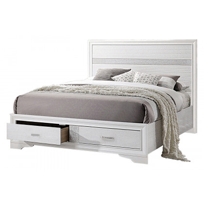 Coaster Miranda Eastern King 2-Drawer Storage Bed - White