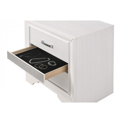Coaster Miranda 2-Drawer Nightstand Tray - White