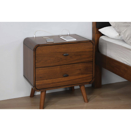 Coaster - Robyn 2-Drawer Nightstand in Dark Walnut
