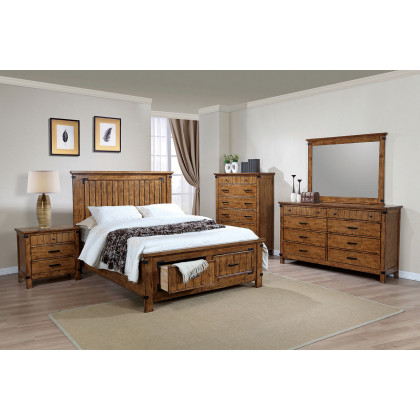 Coaster Brenner Full Storage Bed - Rustic Honey