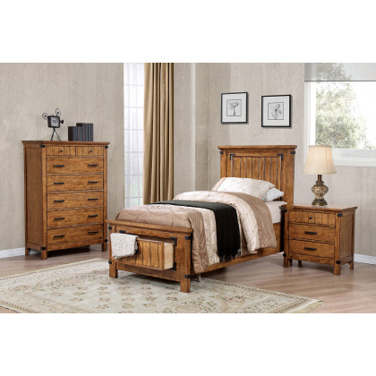 Coaster Brenner Twin Storage Bed - Rustic Honey