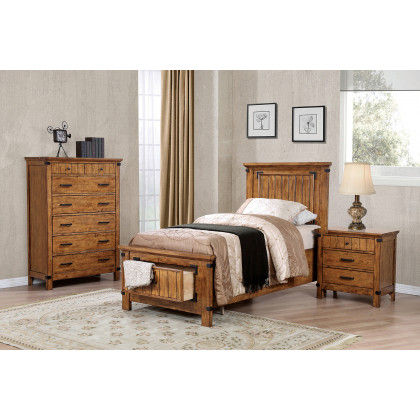 Coaster Brenner Twin Storage Bed - Rustic Honey