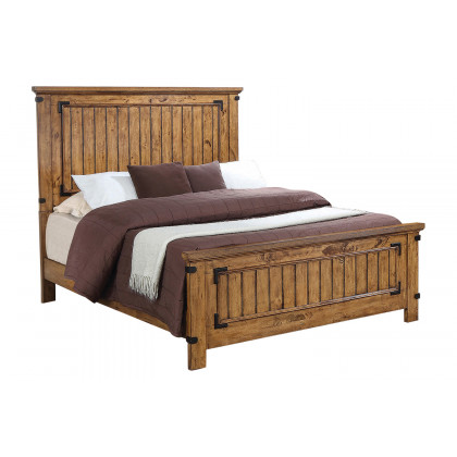 Coaster Brenner Queen Panel Bed - Rustic Honey