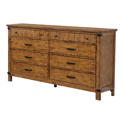 Coaster Brenner Queen Panel Bed - Rustic Honey