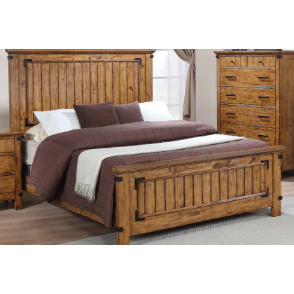 Coaster Brenner Twin Panel Bed - Rustic Honey