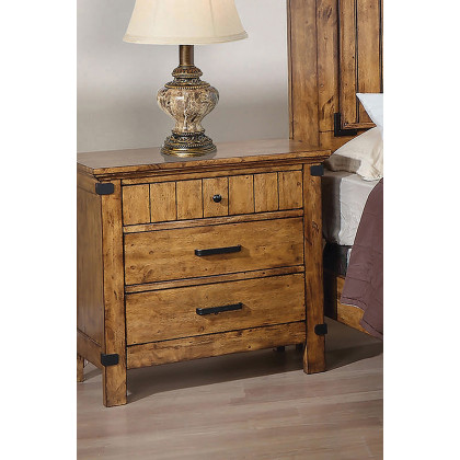 Coaster - Brenner 3-Drawer Night Stand in Rustic Honey