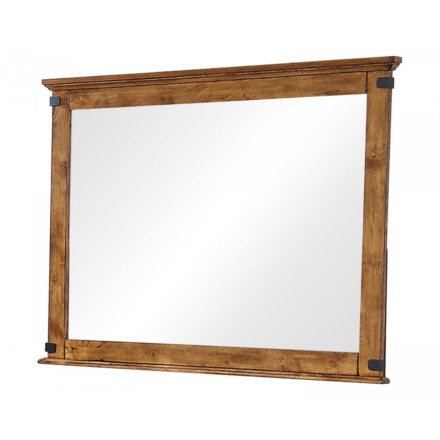 Coaster - Brenner Rectangular Mirror in Rustic Honey