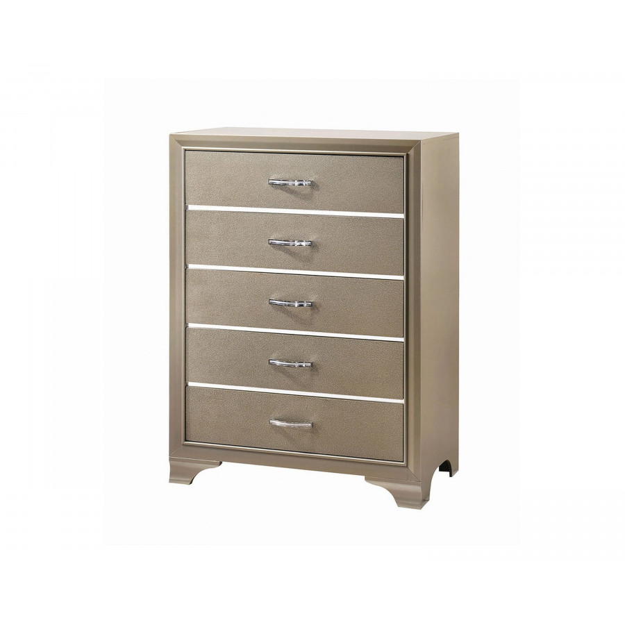 Coaster - Beaumont 5-Drawer Rectangular Chest in Champagne