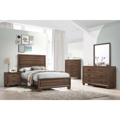 Coaster Brandon Full Panel Bed - Medium Warm Brown