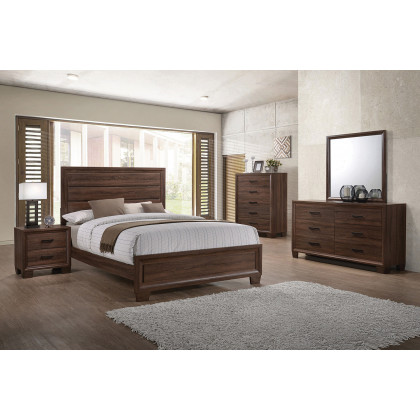 Coaster Brandon Eastern King Panel Bed - Medium Warm Brown