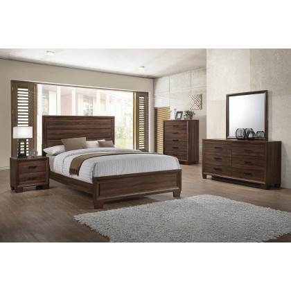 Coaster Brandon Eastern King Panel Bed - Medium Warm Brown