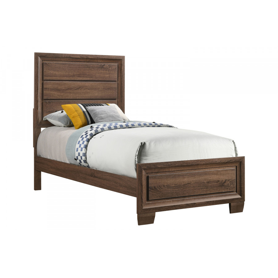 Coaster Brandon Twin Panel Bed - Medium Warm Brown