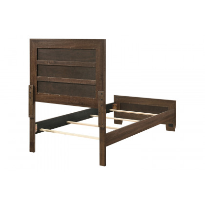 Coaster Brandon Twin Panel Bed - Medium Warm Brown