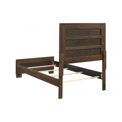 Coaster Brandon Twin Panel Bed - Medium Warm Brown