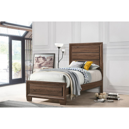 Coaster Brandon Twin Panel Bed - Medium Warm Brown