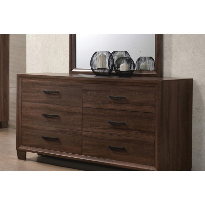 Coaster - Brandon 6-Drawer Dresser in Medium Warm Brown