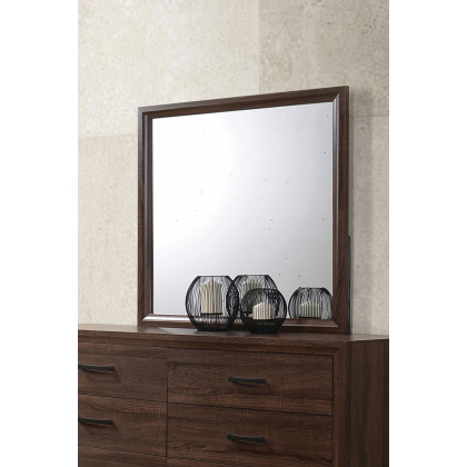 Coaster - Brandon Framed Mirror in Medium Warm Brown
