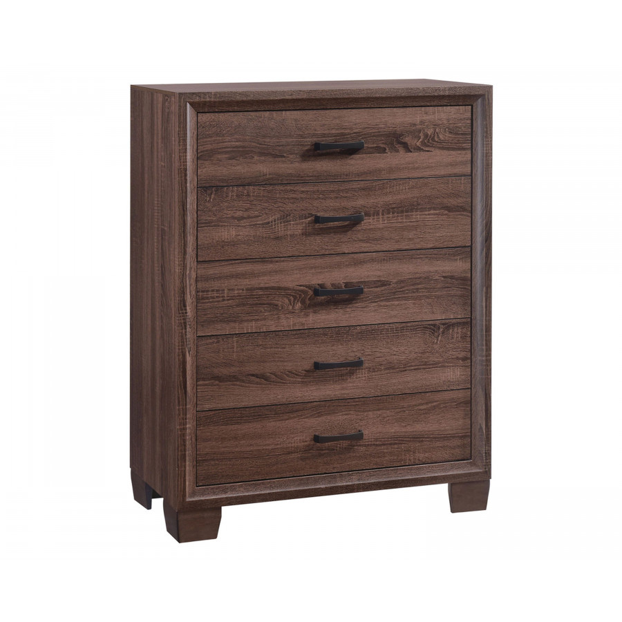 Coaster - Brandon 5-Drawer Chest in Medium Warm Brown