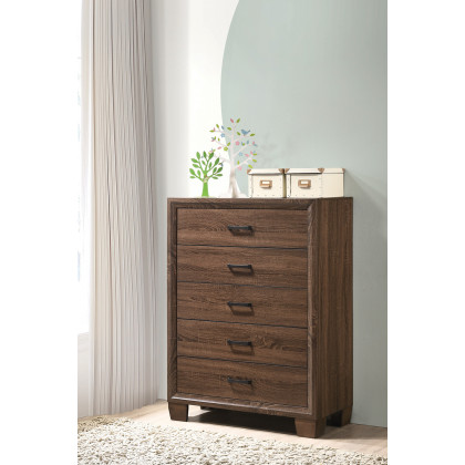 Coaster - Brandon 5-Drawer Chest in Medium Warm Brown