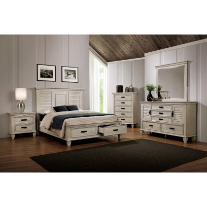 Coaster Franco California King Storage Bed - Antique White