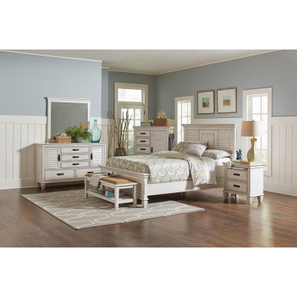 Coaster Franco California King Panel Bed - Antique White
