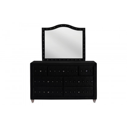 Coaster Deanna Button Tufted Mirror - Black