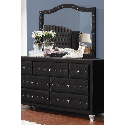 Coaster Deanna Button Tufted Mirror - Black