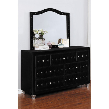 Coaster Deanna Button Tufted Mirror - Black