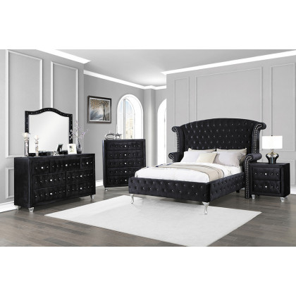 Coaster Deanna Button Tufted Mirror - Black