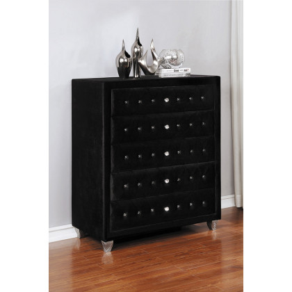 Coaster Deanna 5-Drawer Rectangular Chest - Black