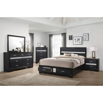 Coaster Miranda Queen 2-Drawer Storage Bed - Black