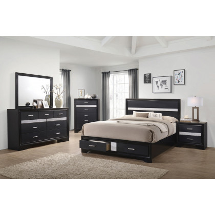 Coaster Miranda Queen 2-Drawer Storage Bed - Black