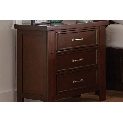 Coaster - Barstow 3-Drawer Rectangular Nightstand in Pinot Noir