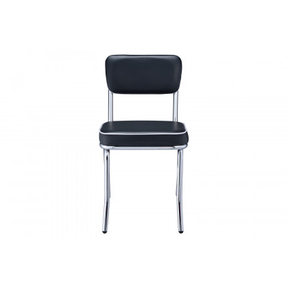 Coaster Retro Open Back Side Chairs (Set Of 2) - Black/Chrome